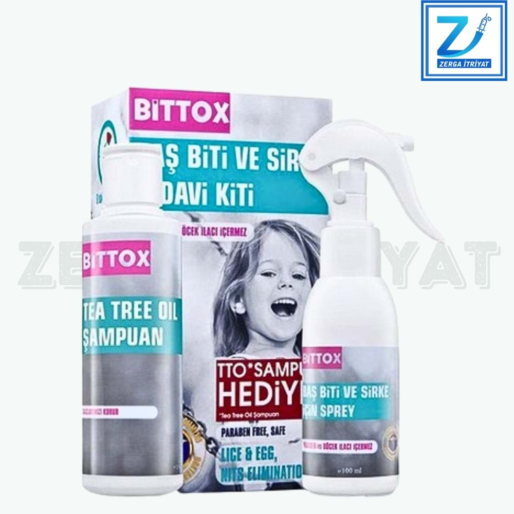 BİTTOX BİT SPREYİ 100 ML & 150 ML T.T.O BİT ŞAMPUANI HEDİYELİ ÇELİK TARAK HEDİYELİ