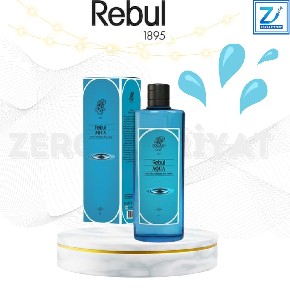 REBUL KOLONYA AQUA 250 ML ( CAM ŞİŞE )