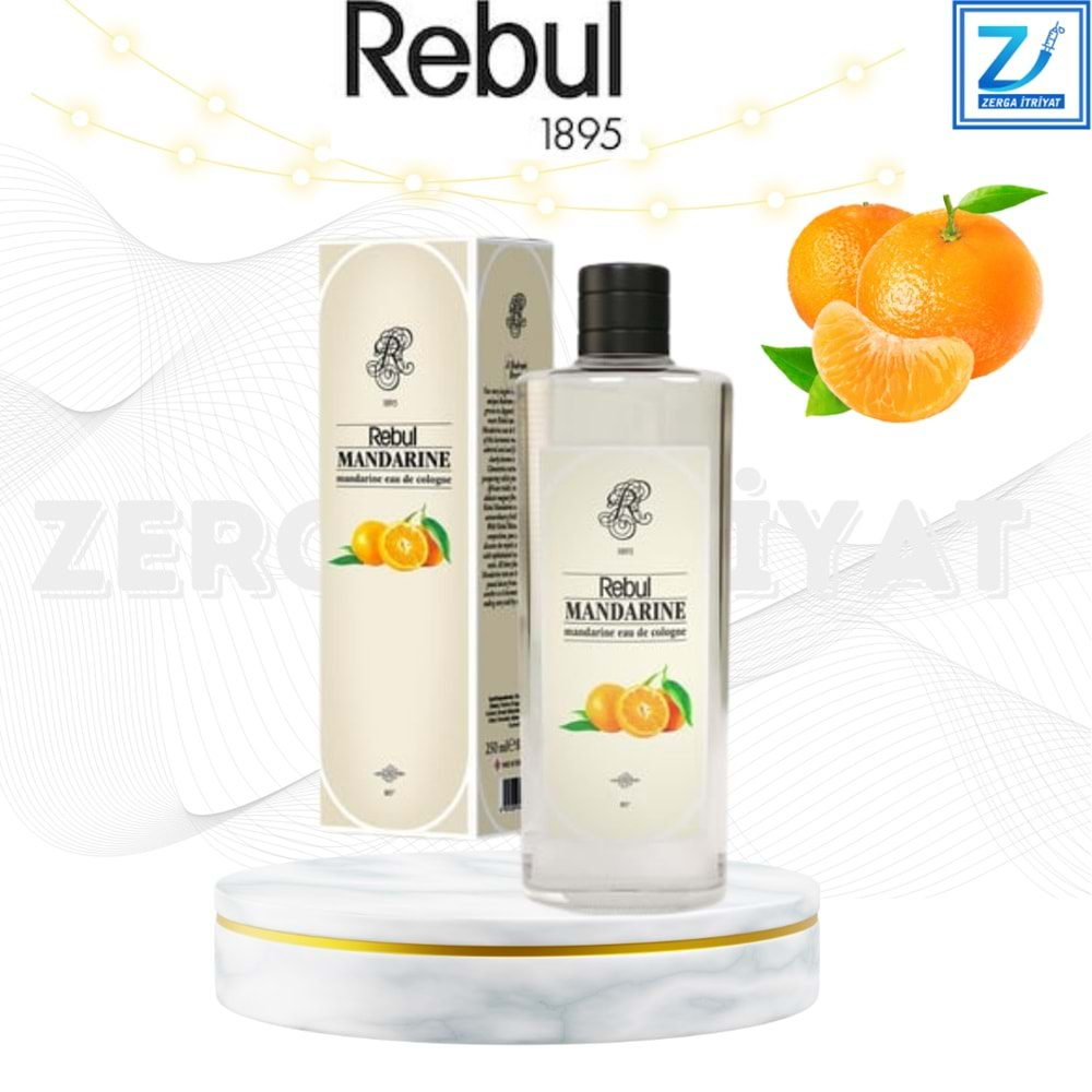 REBUL KOLONYA MANDERINE 250 ML ( CAM ŞİŞE )