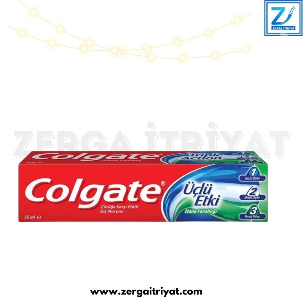 COLGATE DİŞ MACUNU ÜÇLÜ ETKİ 50 ML