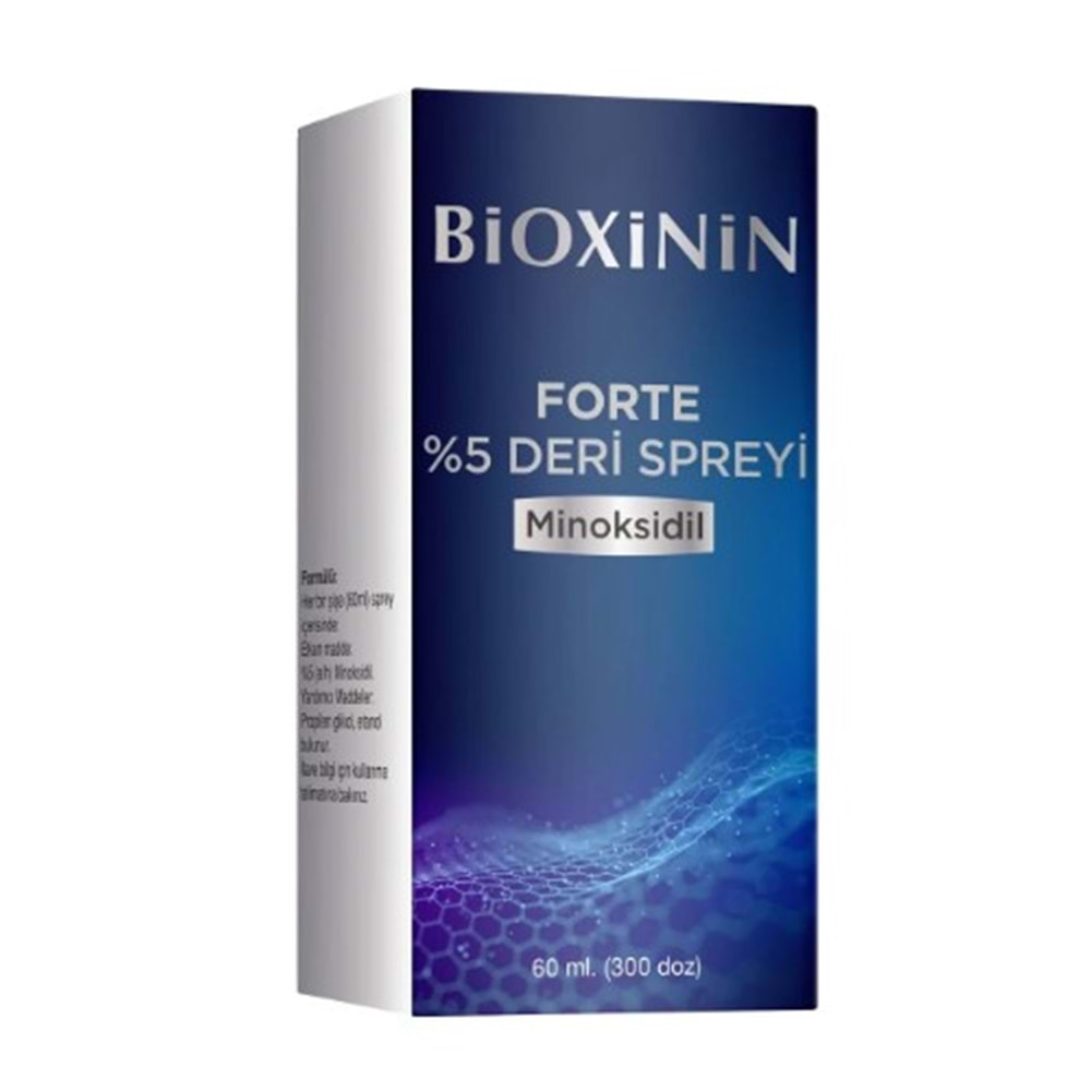 BİOXCİN BİOXİNİN MİNOKSİDİL FORT %5 DERİ SPREYİ ( ERKEK ) 60 ML 300 DOZ ( MİNOXİL )