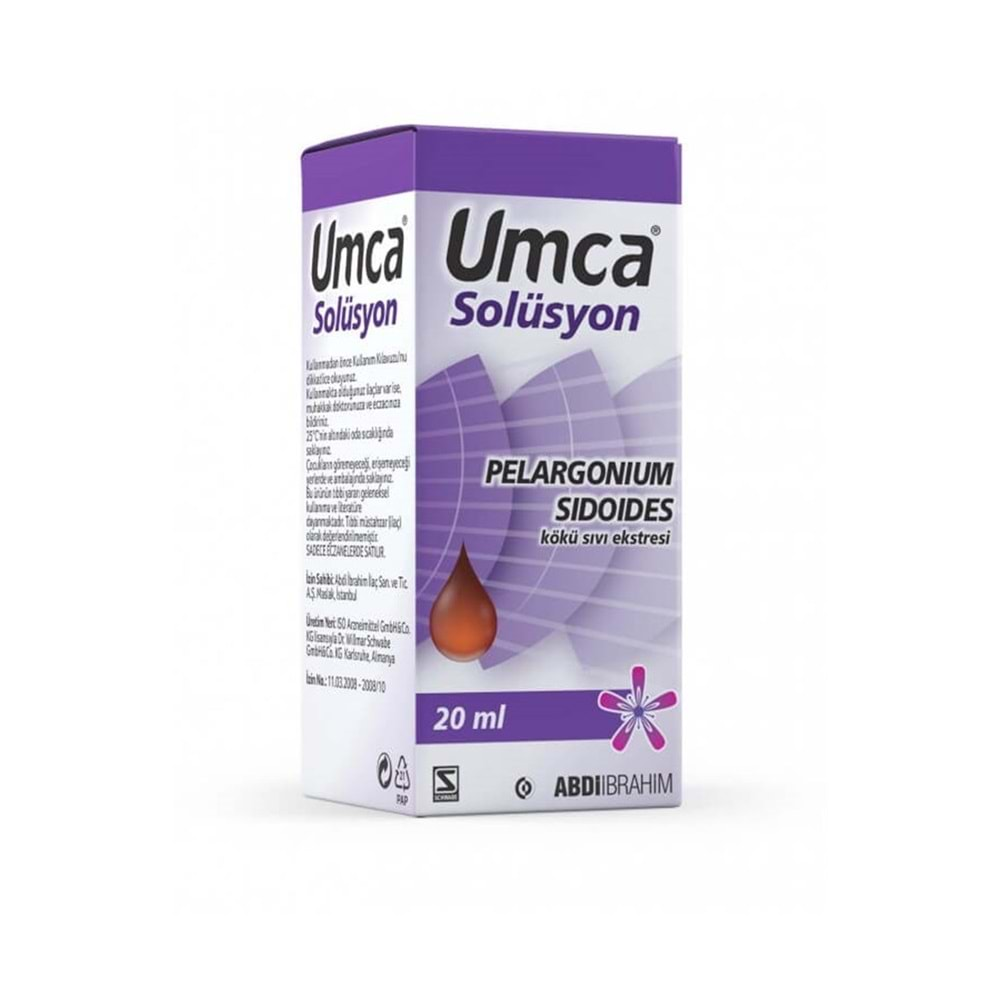 UMCA SOLÜSYON 20 ML ( PELARGONİUM SIDOİDES )