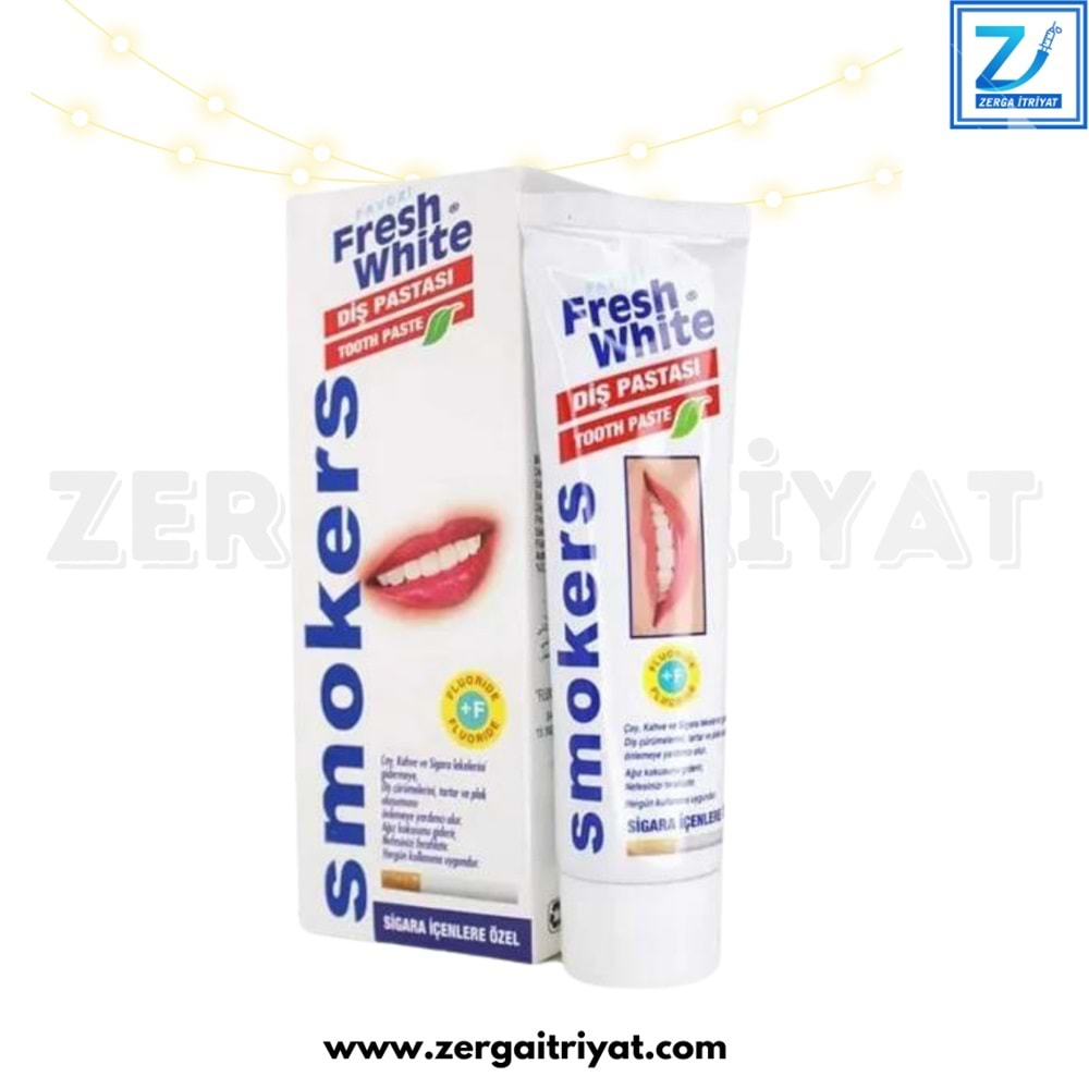 FRESHWHİTE DİŞ PASTASI SMOKERS ( SİGARA İÇENLERE ÖZEL ) 90 GR