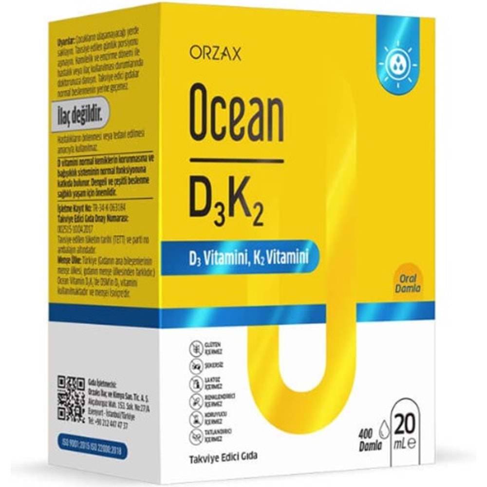 OCEAN D3 K2 20 ML ORAL DAMLA