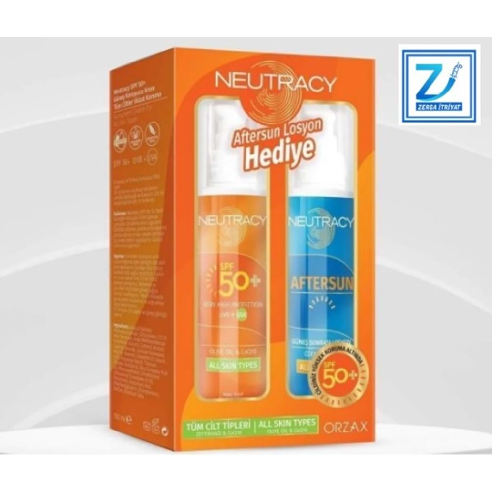 OCEAN NEUTRACY GÜNEŞ KREMİ SPF 50 + GÜNEŞ SONRASI LOSYON HEDİYELİ 150 ML TÜM CİLT TİPLERİ İÇİN