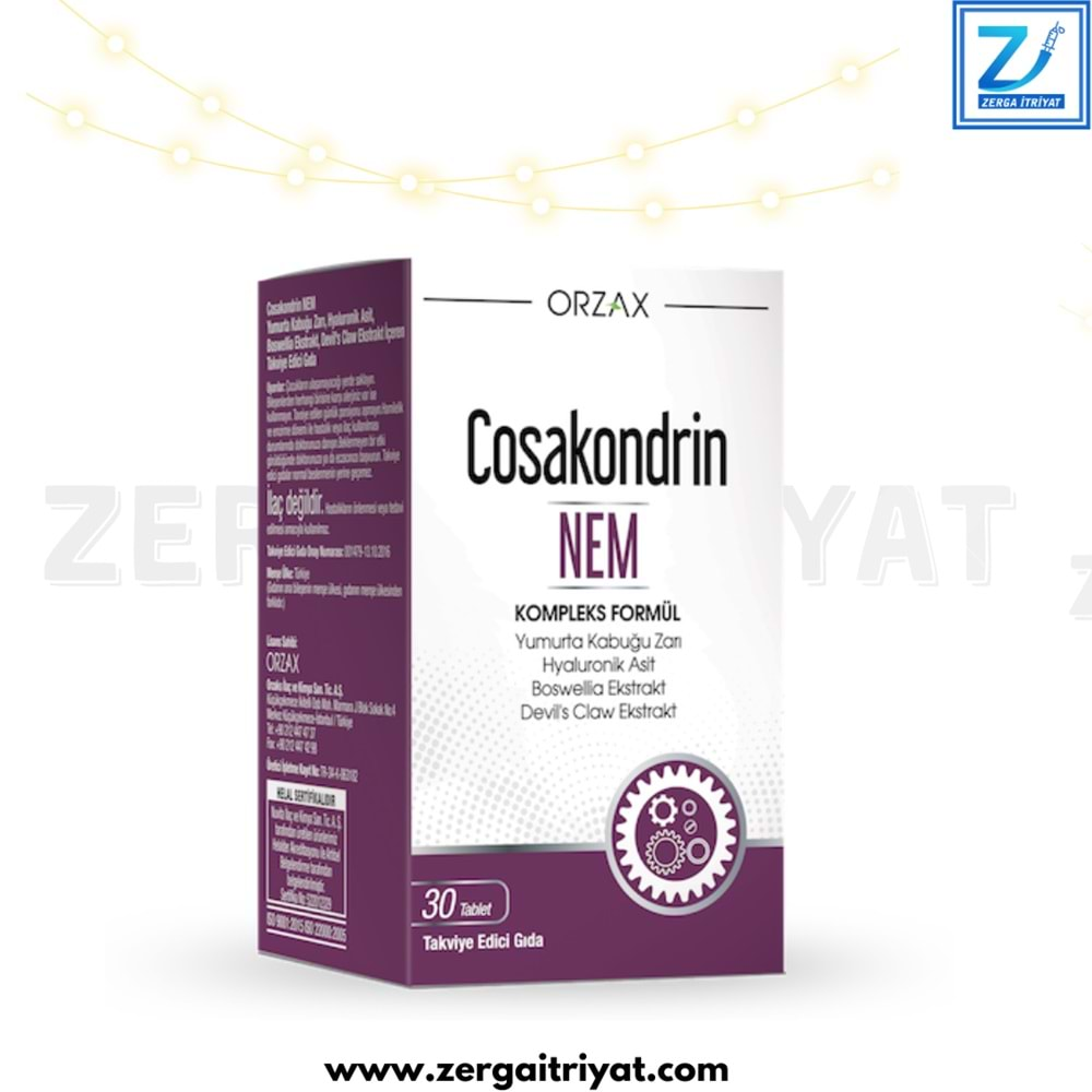 OCEAN ORZAX COSAKONDRİN NEM 30 TABLET ( YUMURTA KABUĞU ZARI )