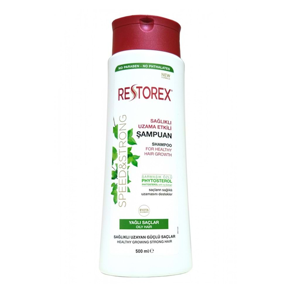 RESTOREX SAĞLIKLI UZAMA ETKİLİ YAĞLI SAÇLAR İÇİN ŞAMPUAN 500 ML