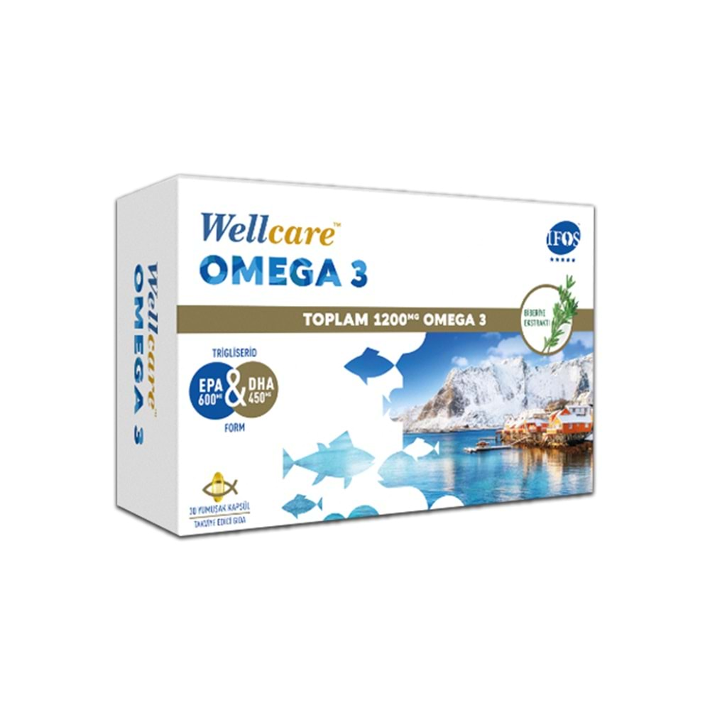 WELLCARE OMEGA 3 BALIK YAĞI 1200 MG 30 KAPSÜL