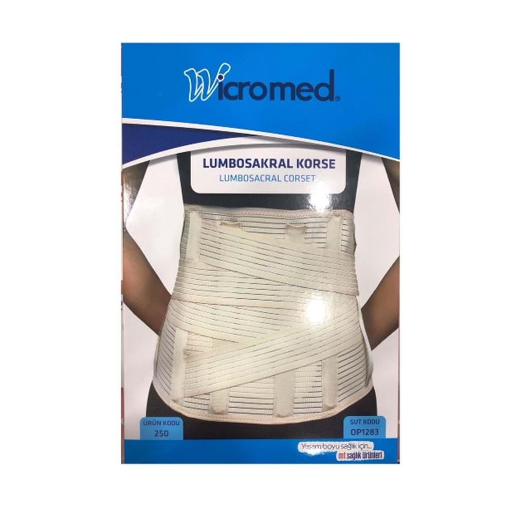 WİCROMED LUMBOSAKRAL KEMERLİ KORSE STANDART 32 CM NO:2 L/XL/XXL/XXXL BEDEN UYUMLU