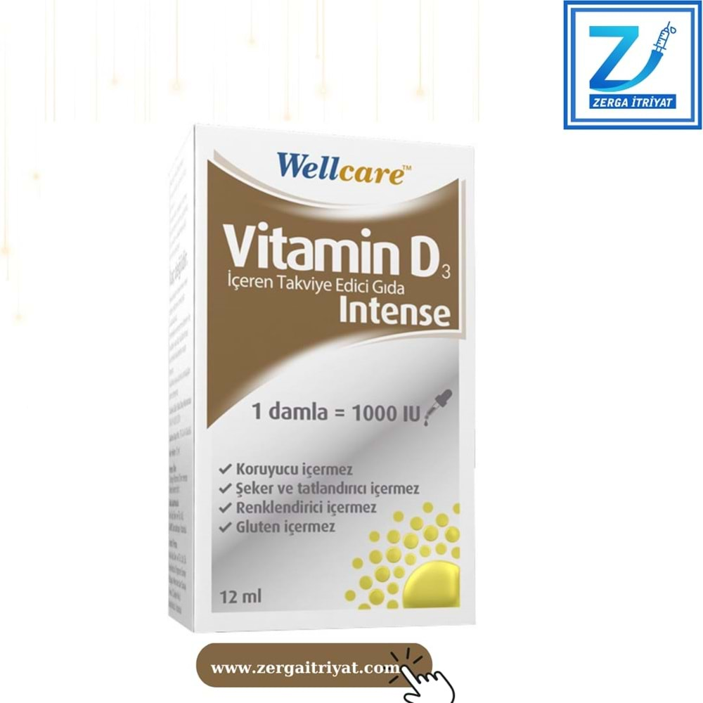 WELLCARE VİTAMİN D3 İNTENSE 1000 IU 12 ML