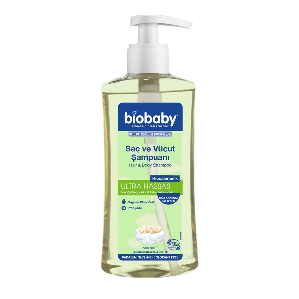 BİOBABY SAÇ VE VÜCUT ŞAMPUANI 500 ML