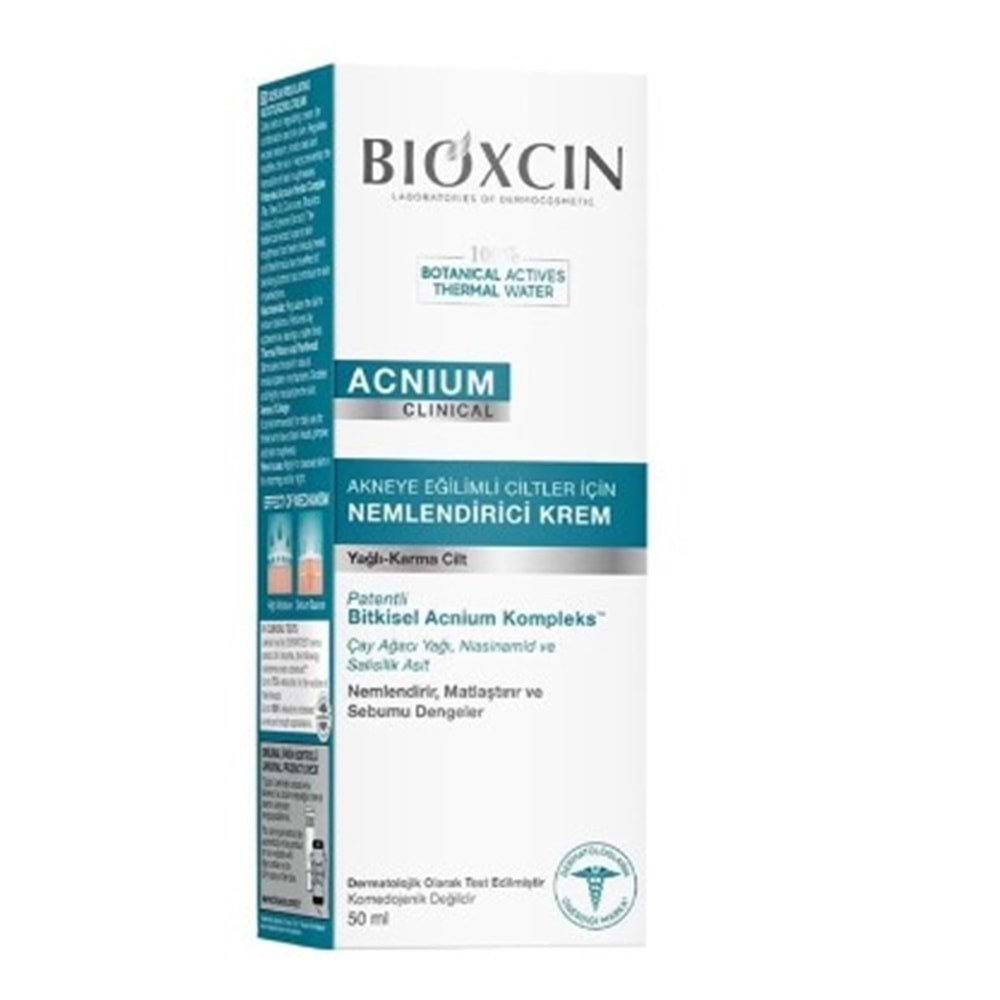 BİOXCİN ACNIUM SEBUM DENGELEYİCİ NEMLENDİRİCİ KREM 50 ML ( AKNEYE EĞİMLİ CİLTLER İÇİN )