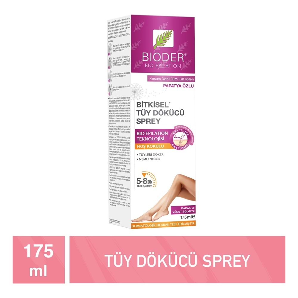 BİODER TÜY DÖKÜCÜ SPREY 175 ML BİTKİSEL ( KADIN )