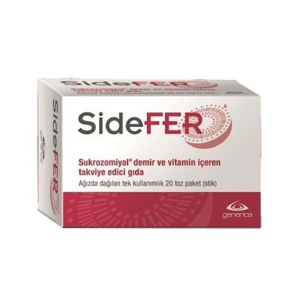 SİDEFER STİCK SUKROZOMİYAL DEMİR VE VİTAMİN İÇEREN 20 STİCK