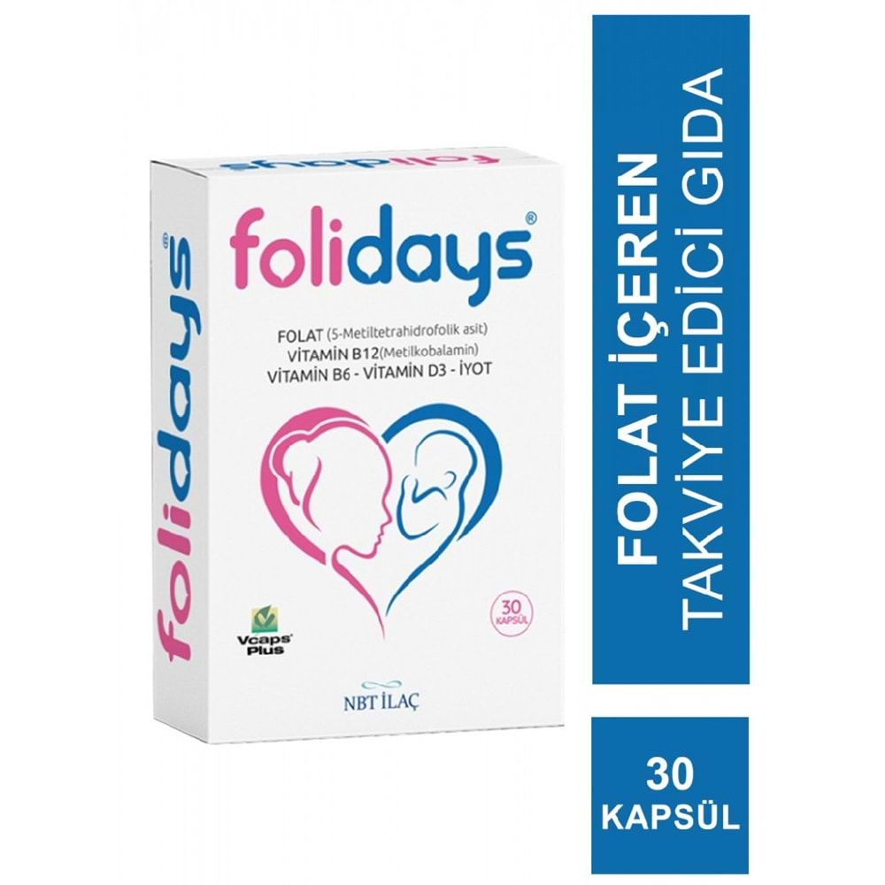 FOLİDAYS 30 KAPSÜL TAKVİYE EDİCİ GIDA