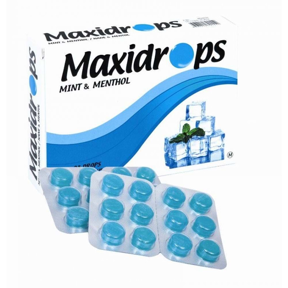 MAXİDROPS PASTİL OKALİPTUS & NANE MENTOL 24 LÜ