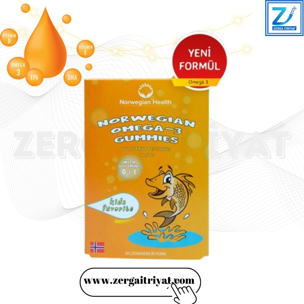 NORWEGIAN HEALTH OMEGA-3 GUMMIES ÇİĞNENEBİLİR FORM ( EASY FİSH OİL )