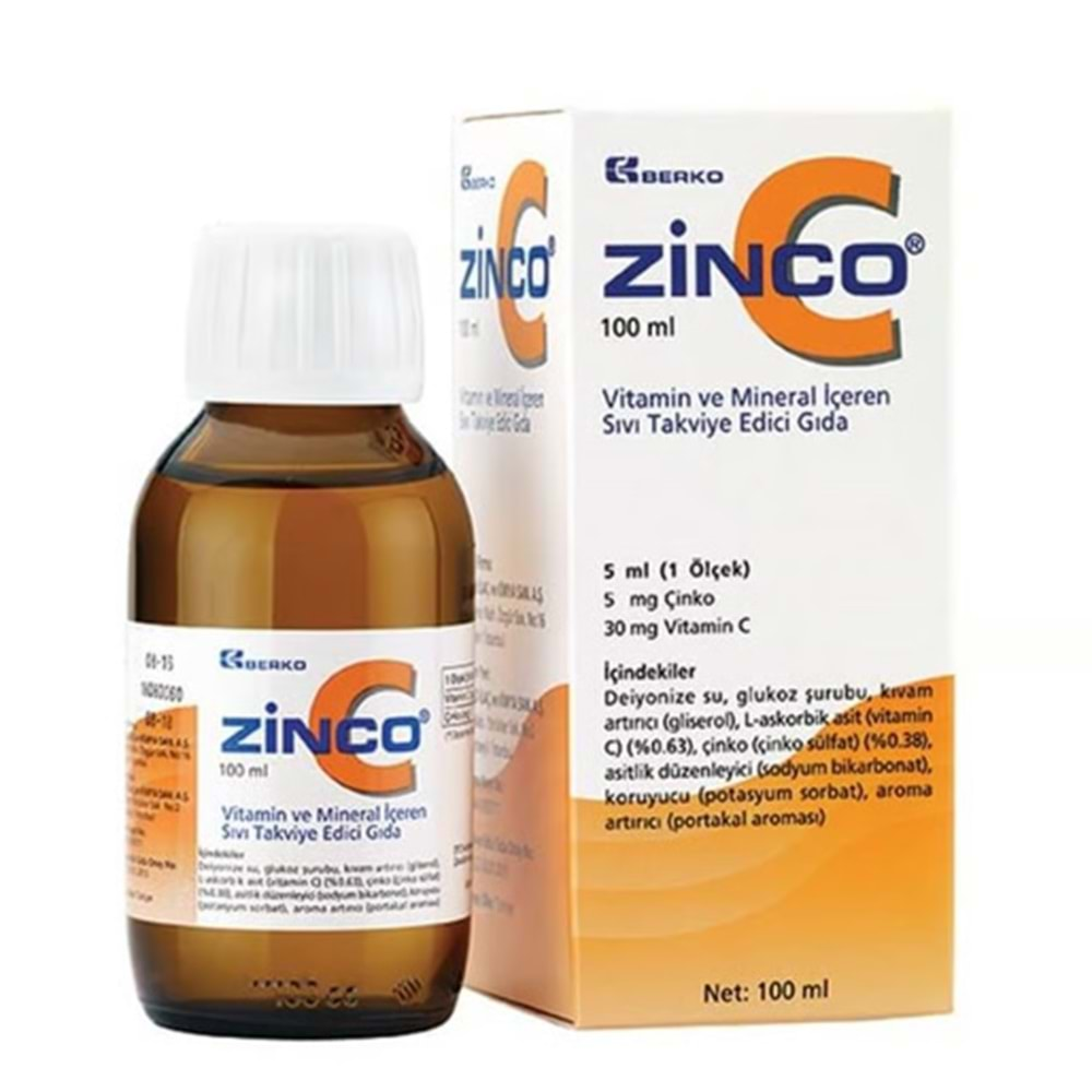 ZİNCO-C 5 MG 100 ML SRP SIVI TAKVİYE EDİCİ GIDA