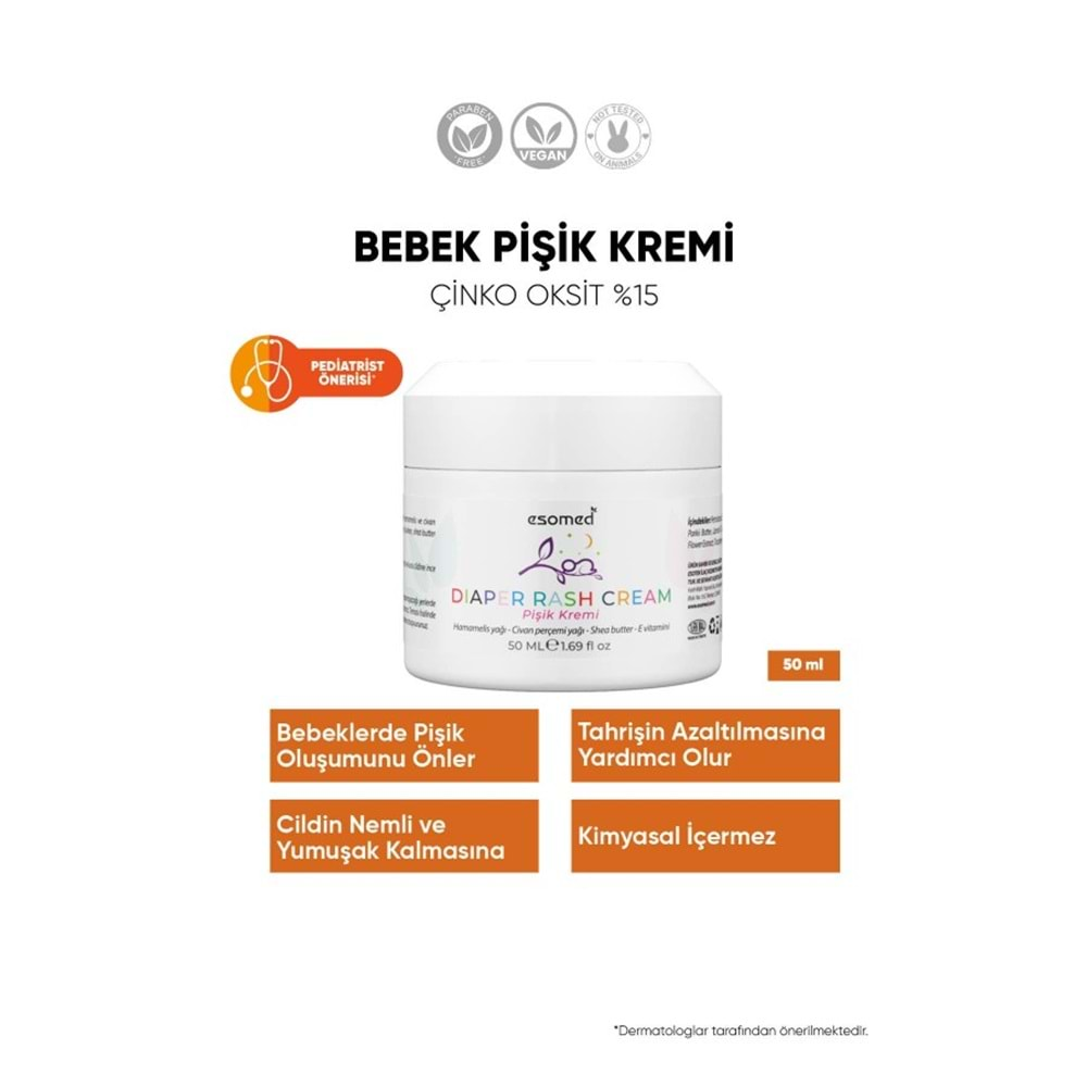 ESOMED PİŞİK KREMİ HASSAS CİLTLER İÇİN 50 ML