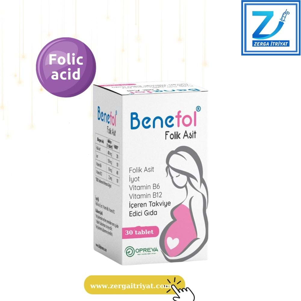 BENEFOL FOLİK ASİT 30 TABLET