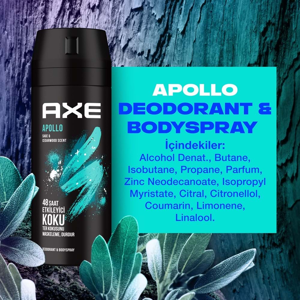 AXE SPREY DEODORANT APOLLO 150 ML ( BAY )