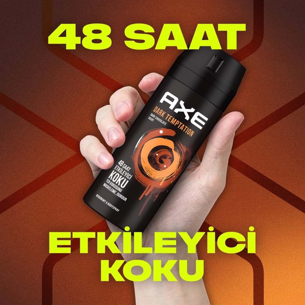 AXE SPREY DEODORANT DARK TEMPTATİON 150 ML ( BAY )