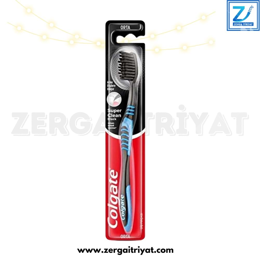 COLGATE DİŞ FIRÇASI SUPER CLEAN BLACK ( ORTA )