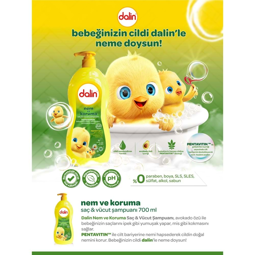 DALİN BEBEK ŞAMPUANI NEM VE KORUMA 700 ML