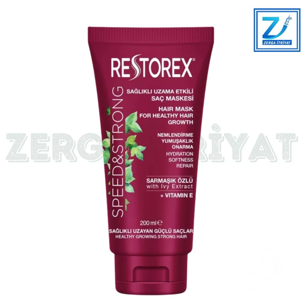 RESTOREX SAÇ MASKESI 200 ML ONARICI BAKIM ( HIZLI UZAMA ETKİLİ )