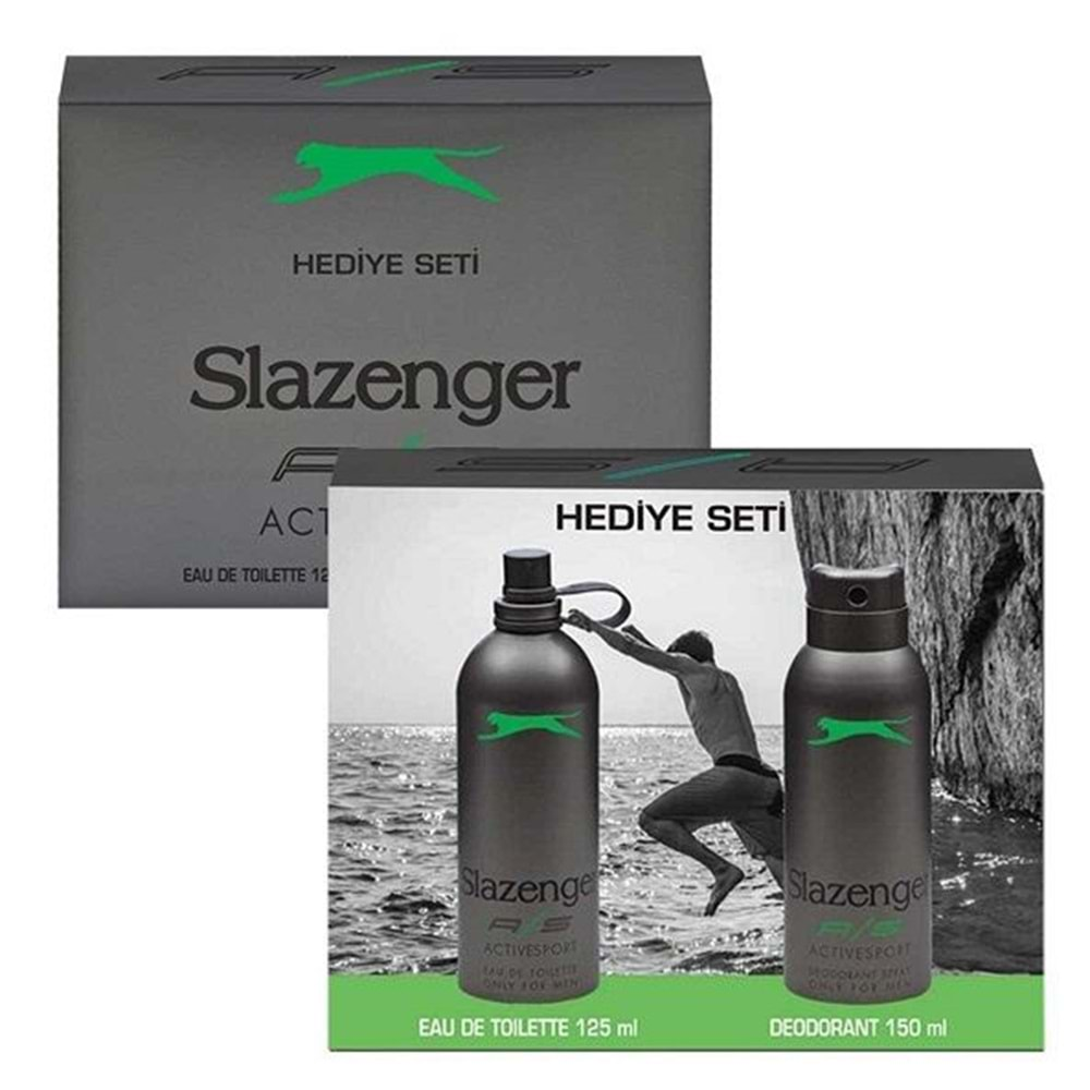 SLAZENGER ACTİVESPORT DEODORANT + PARFÜM KOFRE ( YEŞİL )