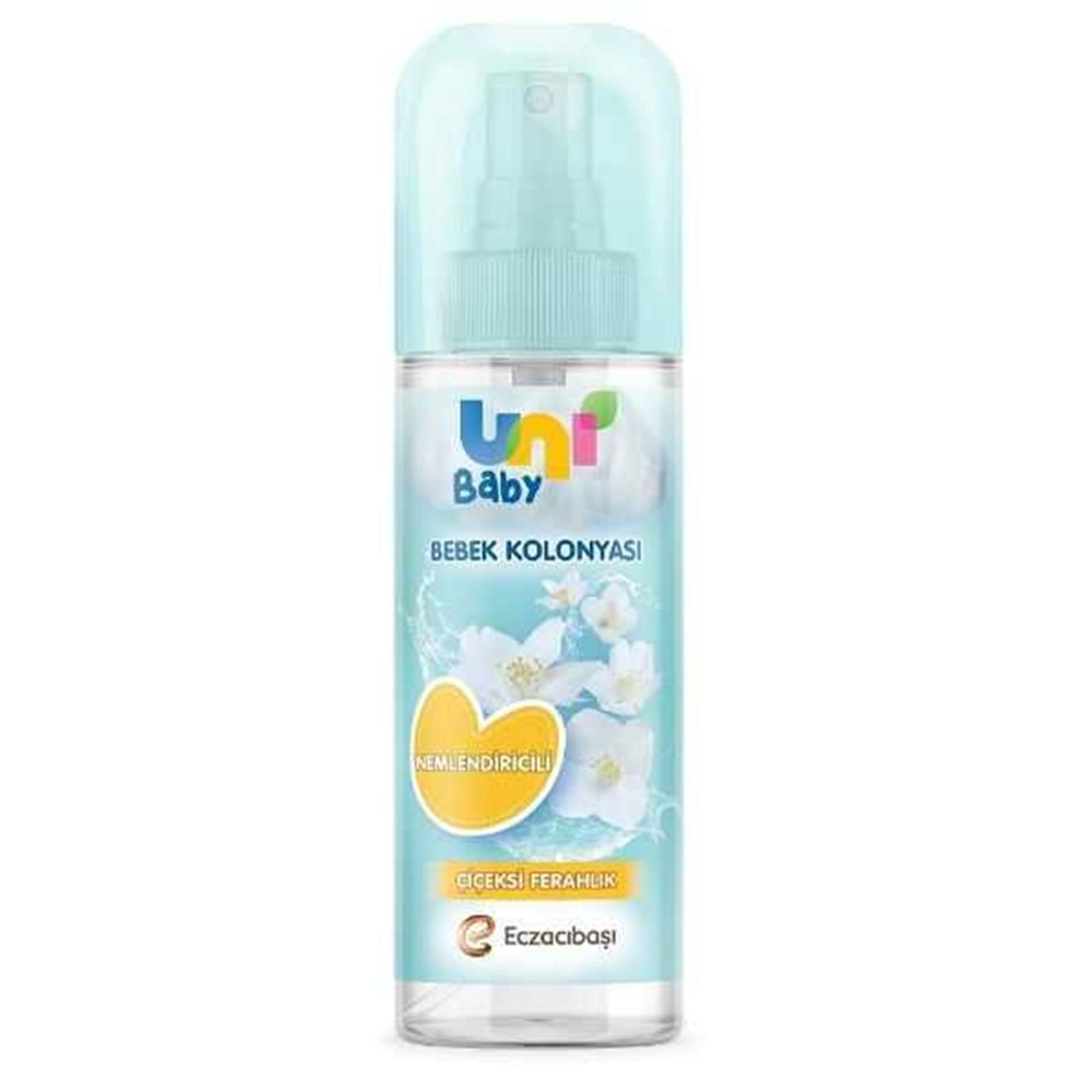 UNİ BABY BEBEK KOLONYASI SPREYLİ 150 ML ÇİÇEKSİ REFAHLIK ( NEMLENDİRİCİLİ )