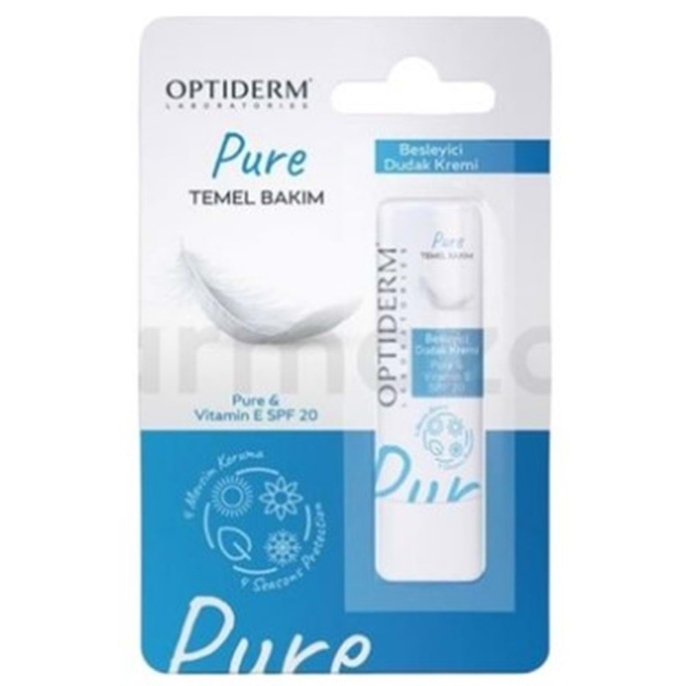 OPTİDERM LİP STİCK DUDAK KORUYUCU SPF20 E VİTAMİNLİ & VANİLYA