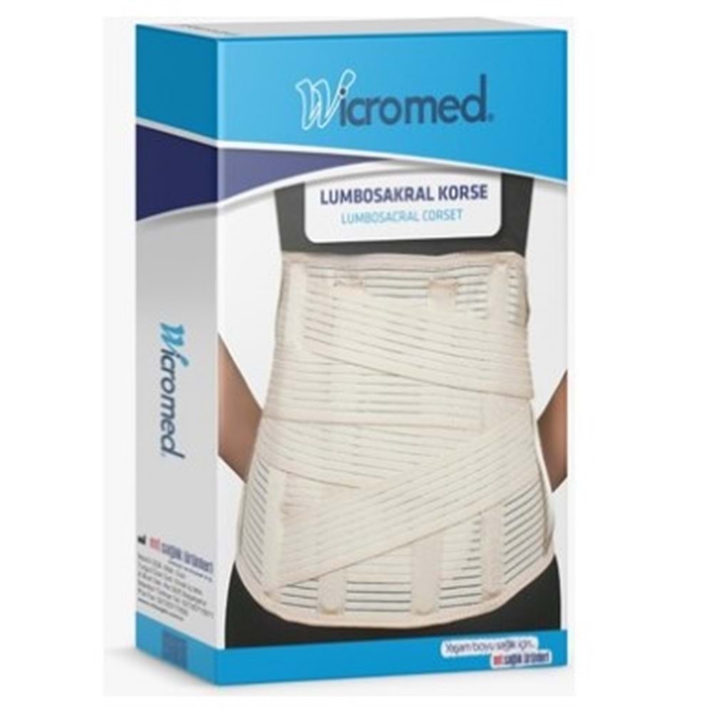 WİCROMED KORSE LUMBOSAKRAL 32 CM SİYAH STANDART 2- 120 CM L/XL/XXL