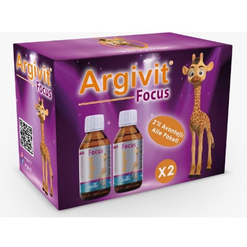 ARGİVİT FOCUS ŞURUP 150 ML AVANTAJ AİLE PAKETİ 2 Lİ PAKET