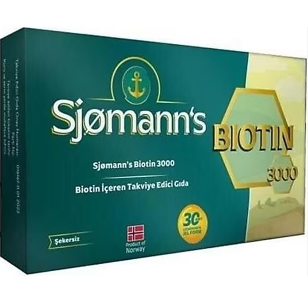 SJOMANN'S BİOTİN ÇİGNENEBİLİR 30 JEL TABLET