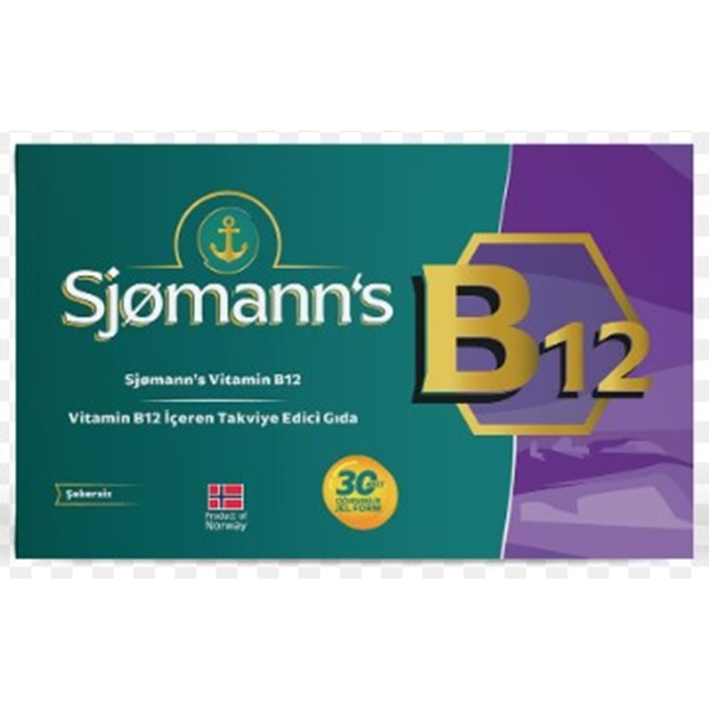 SJOMANN'S B12 ÇİGNENEBİLİR 30 JEL TABLET