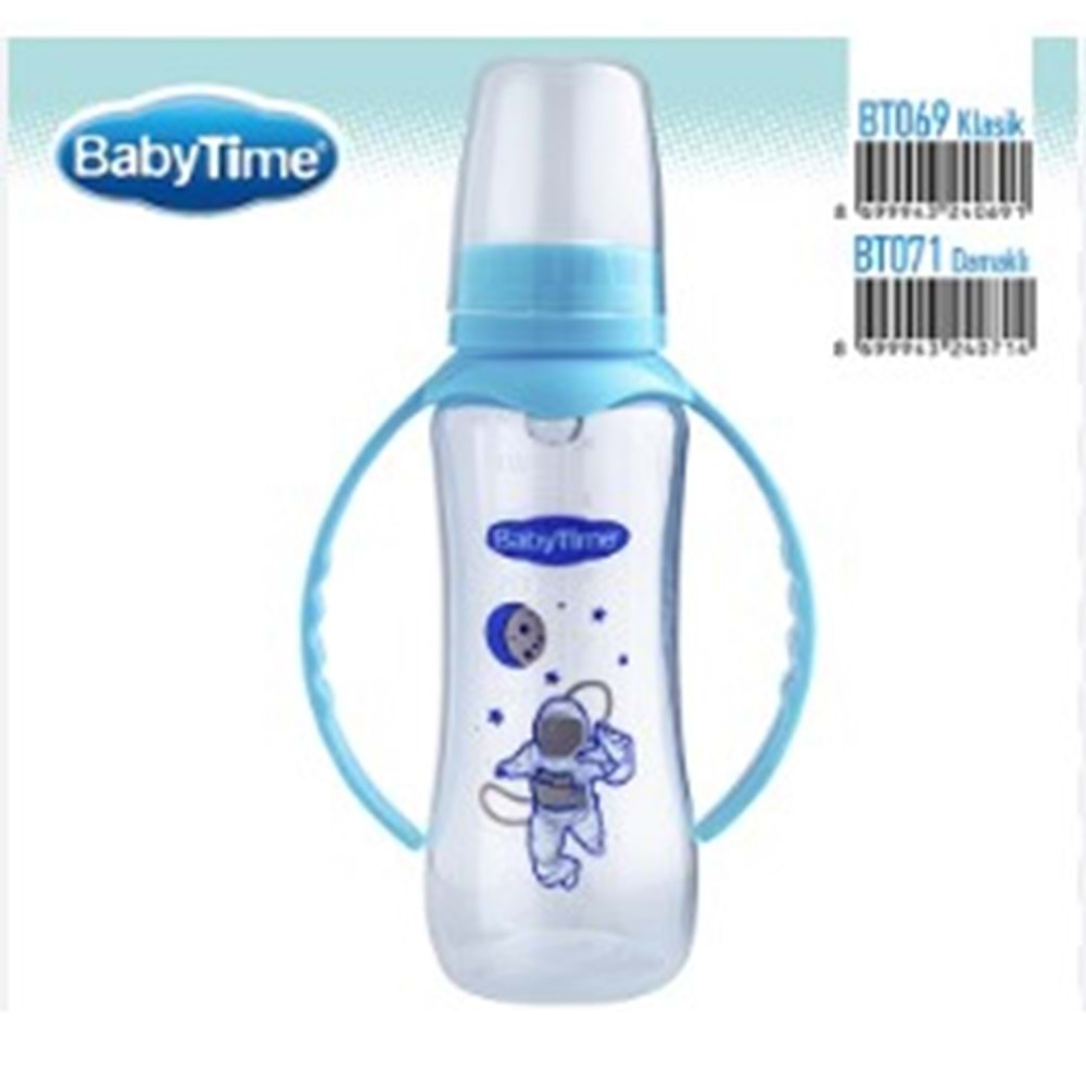 BABY TİME KİRAZ UCLU KULPLU BİBERON 250 ML BT069