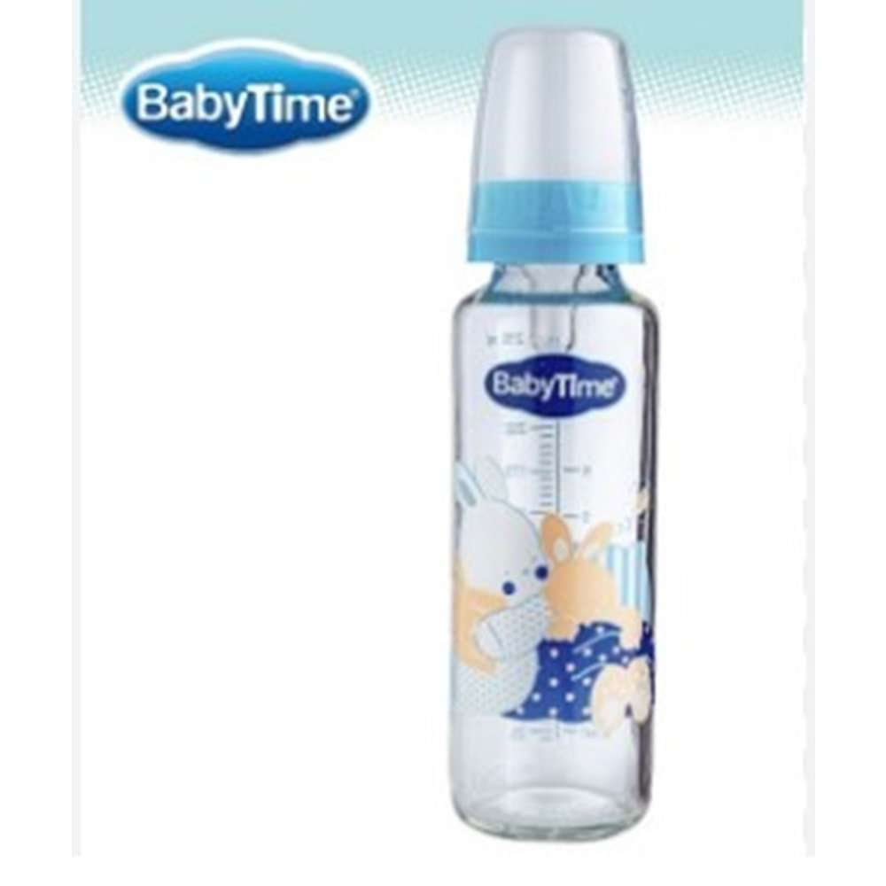 BABY TİME KİRAZ UCLU CAM BİBERON 225 ML BT073