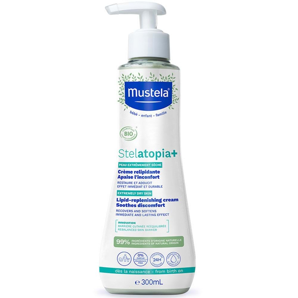 MUSTELA STELATOPİA LİPİT YENİLEYİCİ KREM 300 ML ( RAHATLATICI KREM )