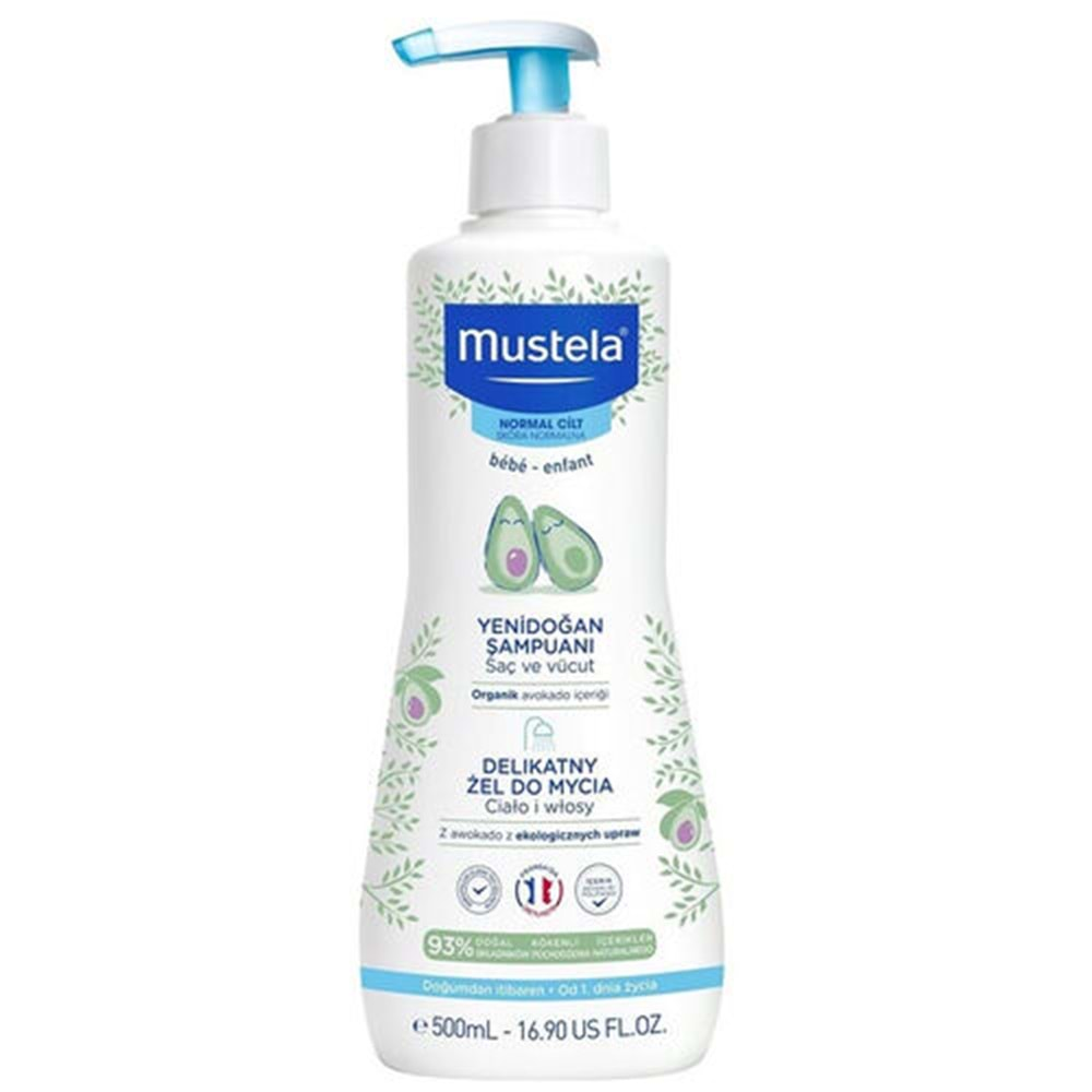 MUSTELA YENİ DOĞAN SAÇ VE VÜCUT ŞAMPUANI 500 ML