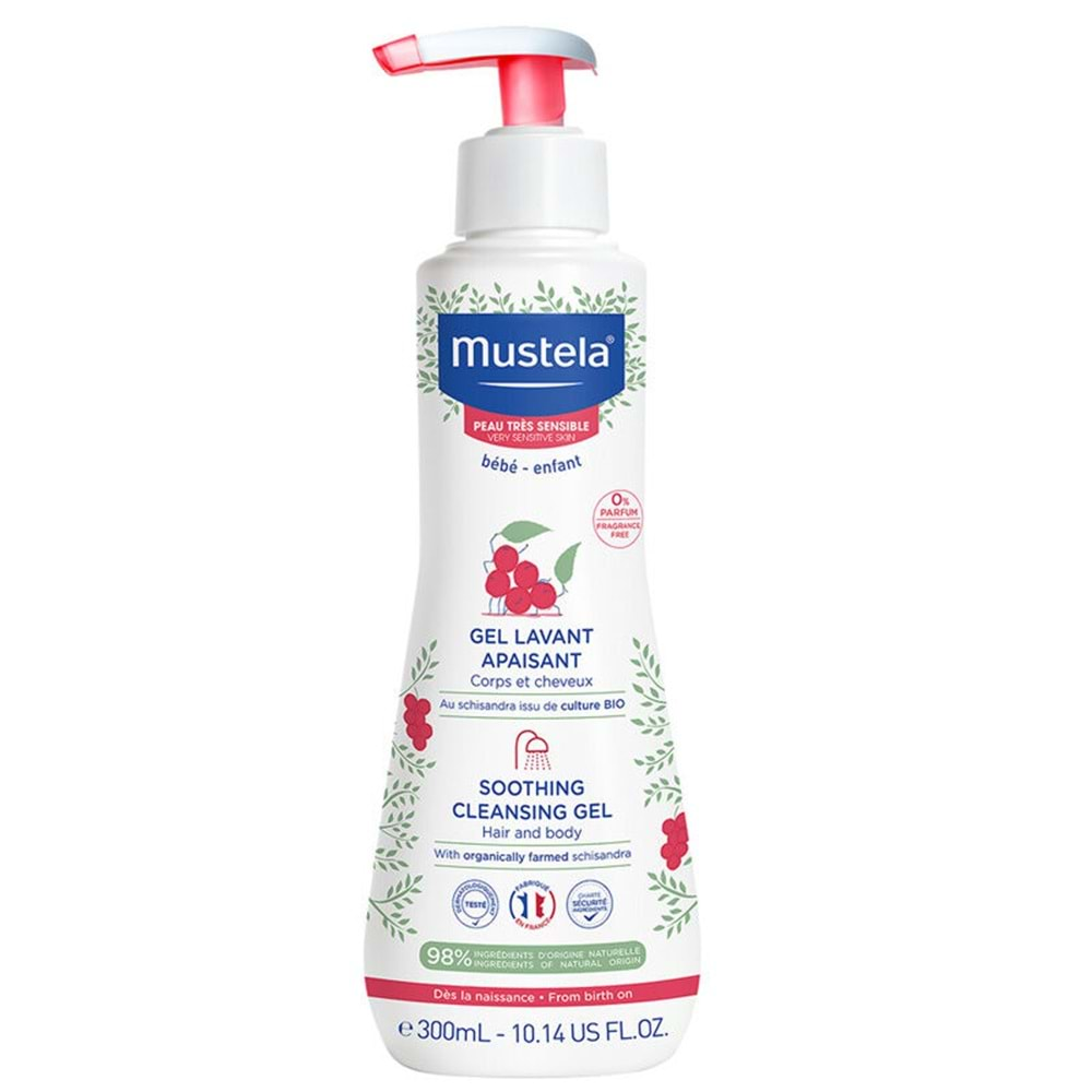 MUSTELA SOOTHİNG CLEANSİNG GEL HAİR AND BODY 300 ML ( HASSAS CİLTLER İÇİN TEMİZLEME JELİ )