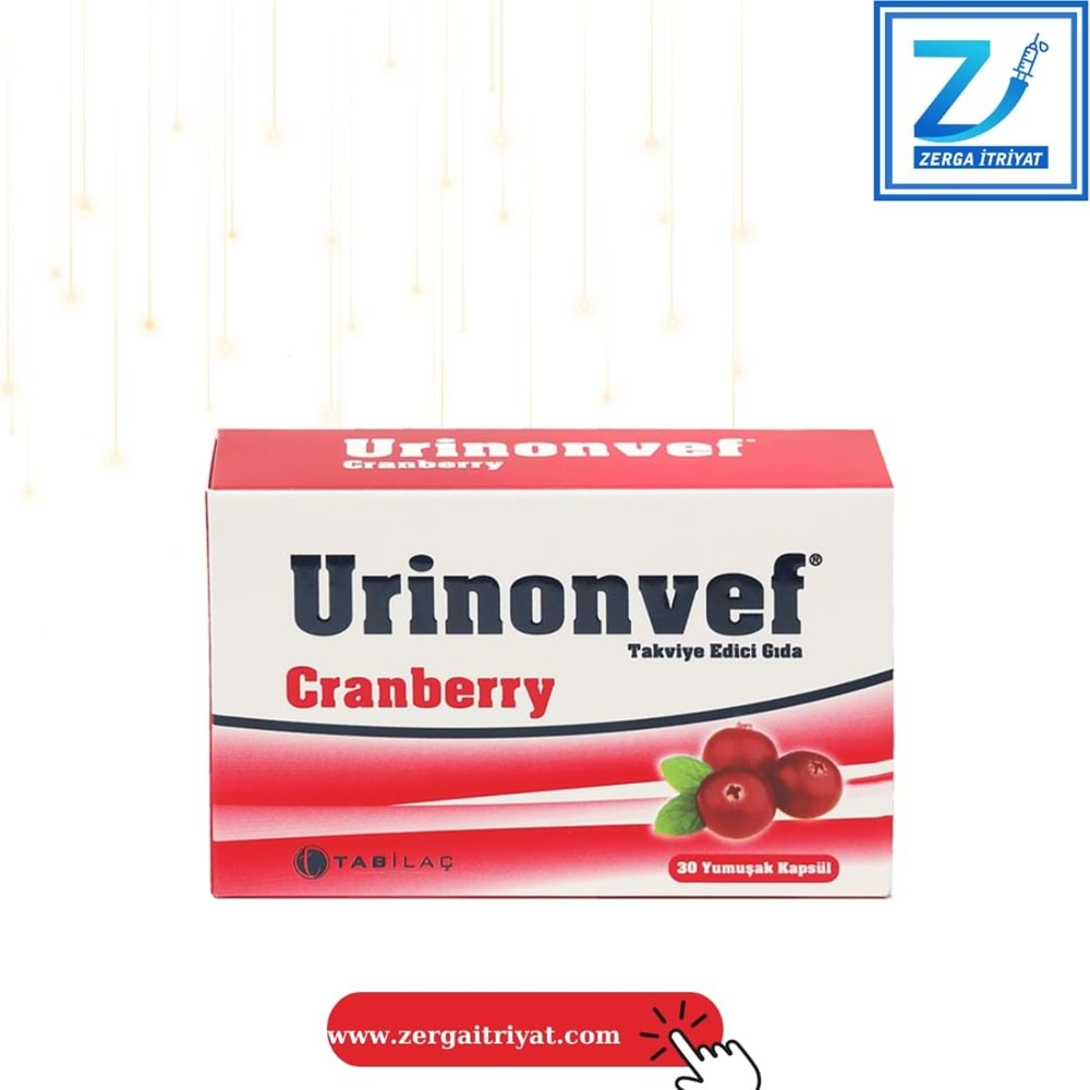 URİNONVEF CRANBERRY 30 YUMUSAK KAPSUL