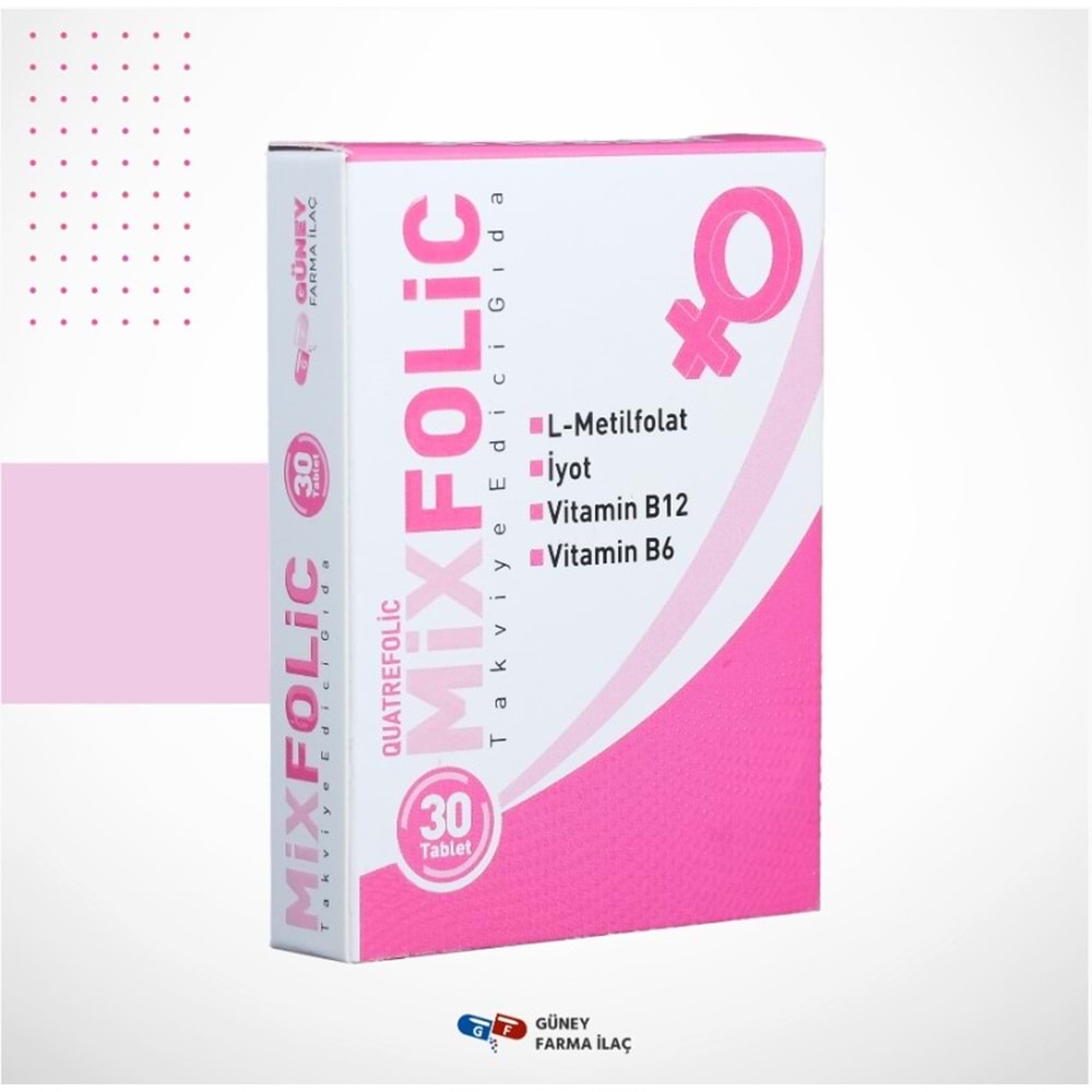 MİXFOLİC TAKVİYE EDİCİ GIDA 30 TABLET