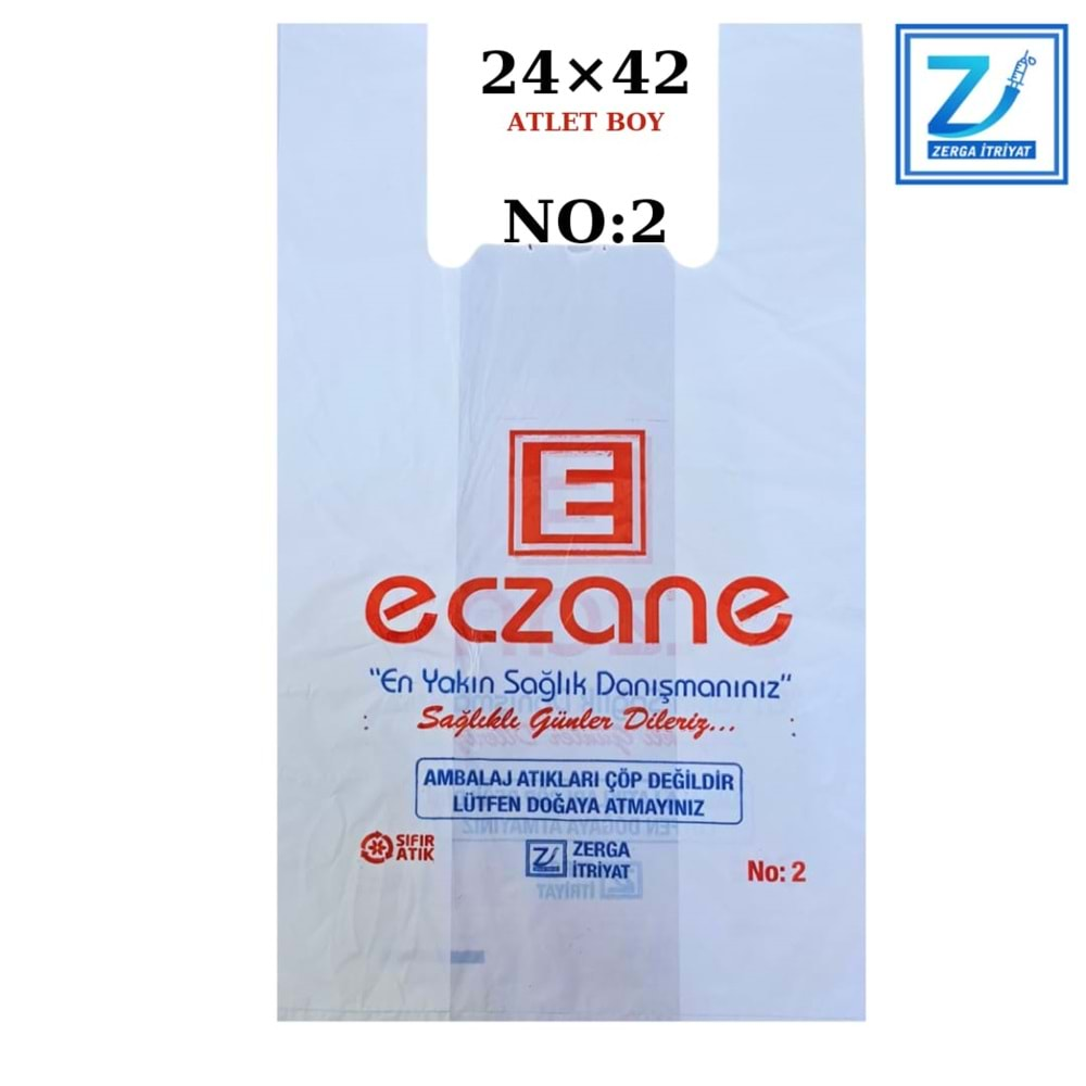 ECZANE POŞETİ 24*42 ATLET BOY 10 KG NO: 2