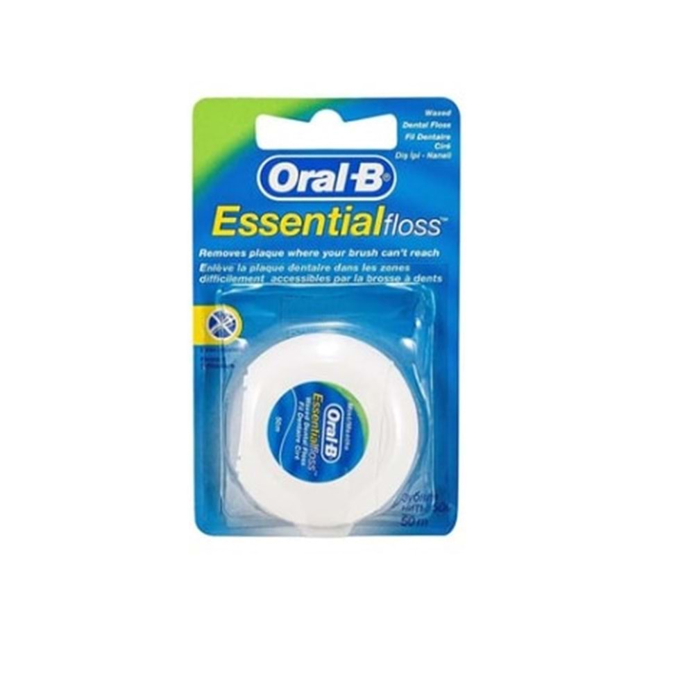 ORAL-B MUMLU DİŞ İPİ ESSENTİAL FLOSS NANELİ 50 M