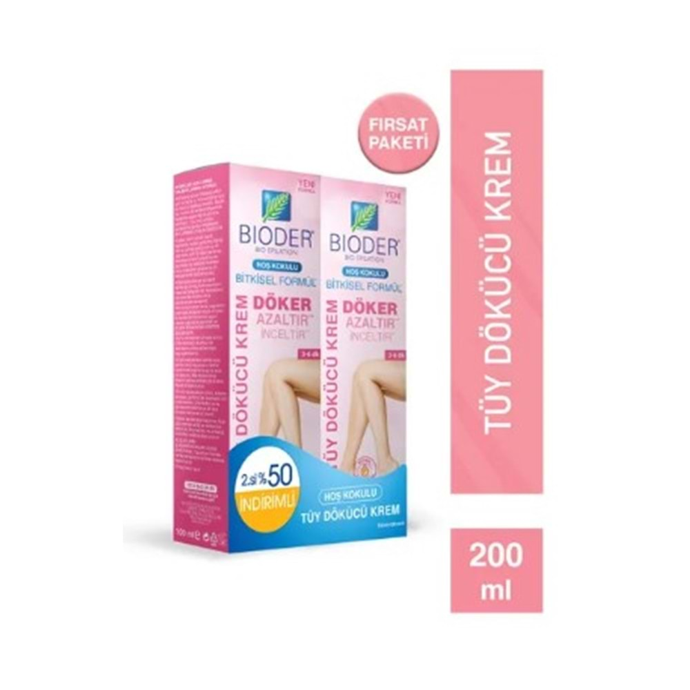 BİODER TÜY DÖKÜCÜ KREM 100 ML 2 Lİ PAKET