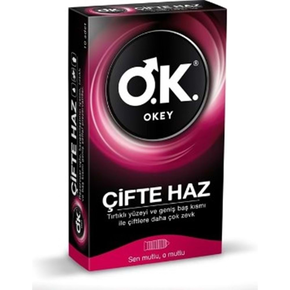 OKEY PREZERVATİF 10 LU ( ÇİFTE HAZ )