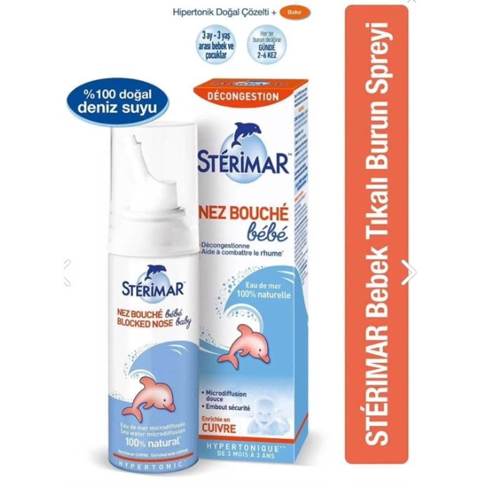 STERİMAR 50 ML HİPERTONİK BABY BURUN SPREYİ