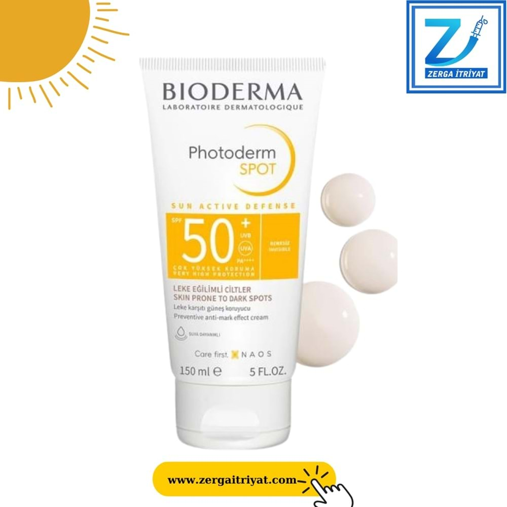 BİODERMA PHOTODERM SPOT SPF 50 + ( LEKE EĞİLİMLİ ) GÜNEŞ KREMİ 150 ML SPOT