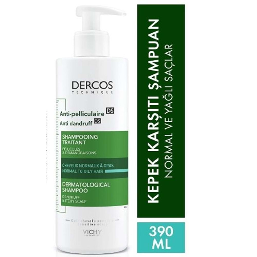 VİCHY DERCOS ANTİ-DANDRUFF ŞAMPUAN YAĞLI SAÇLAR İÇİN KEPEK KARŞITI 390 ML